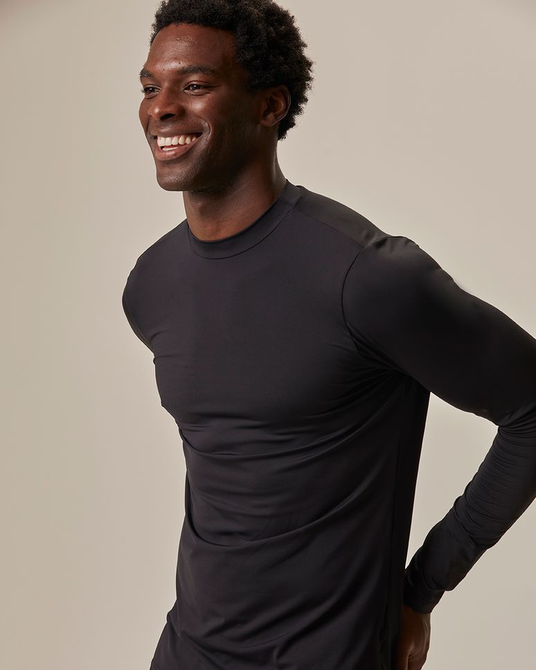 Camiseta Esportiva Masculina Slim Manga Longa Em Malha Dry E Proteção UV50+ Malwee Active