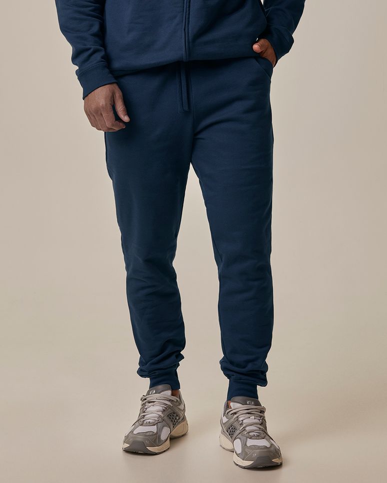 Calça Básica Masculina Jogger Em Moletom Flanelado