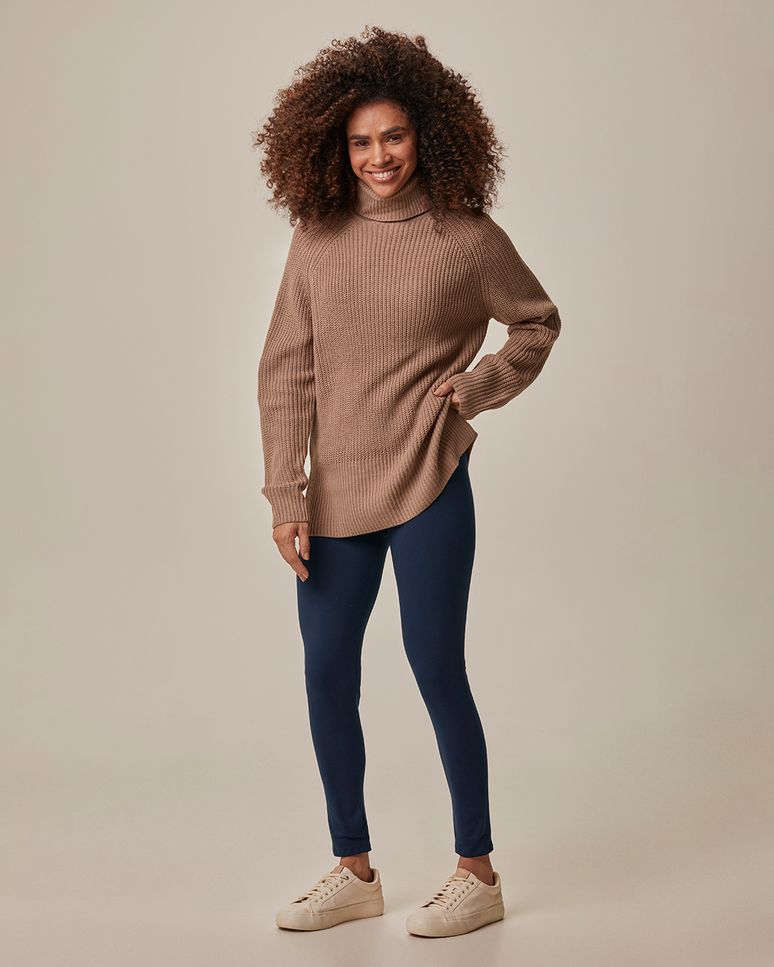 Calça Legging Básica Feminina Em Algodão