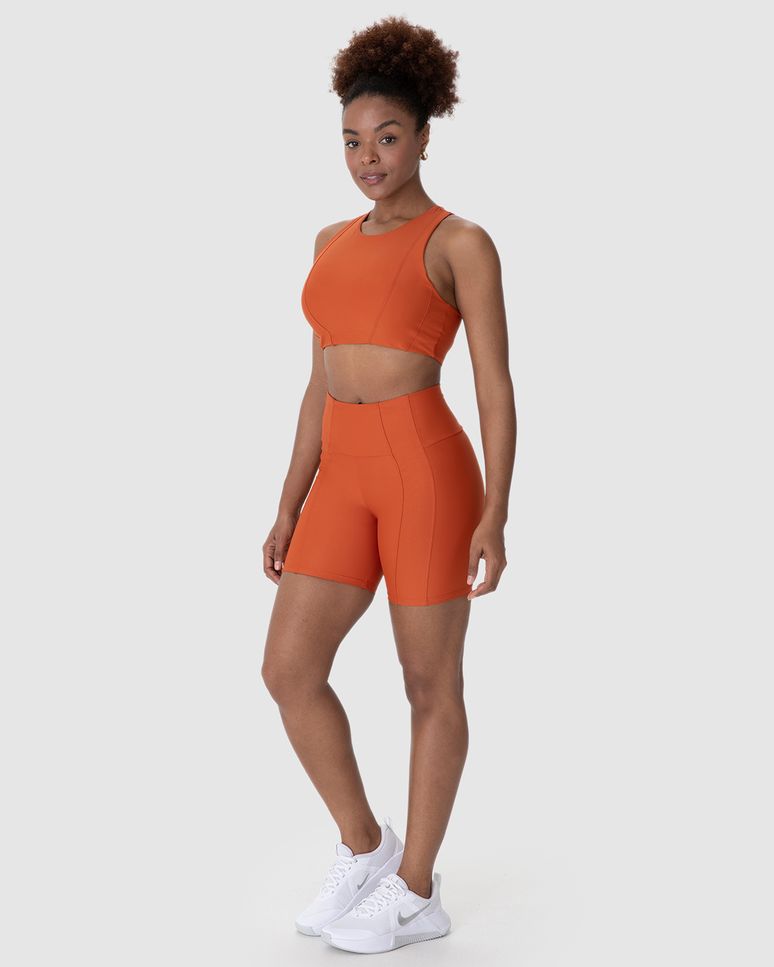 Shorts Esportivo Feminino Recorte Em Malha Texturizada Stretch Malwee Active