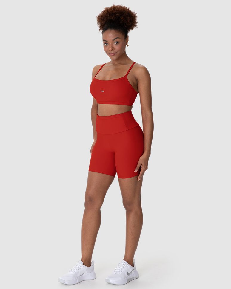 Shorts Esportivo Feminino Bolso Cós Frontal Em Malha Canelada Malwee Active