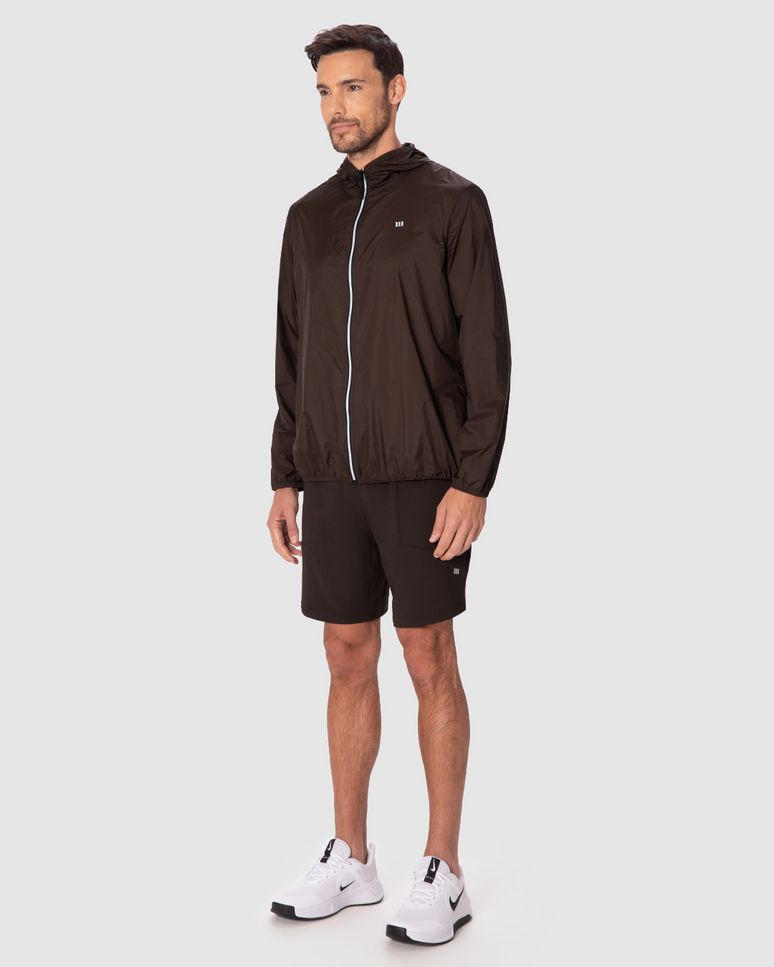 Jaqueta Esportiva Masculina Corta Vento Bolso Costas Tafetá Malwee Active