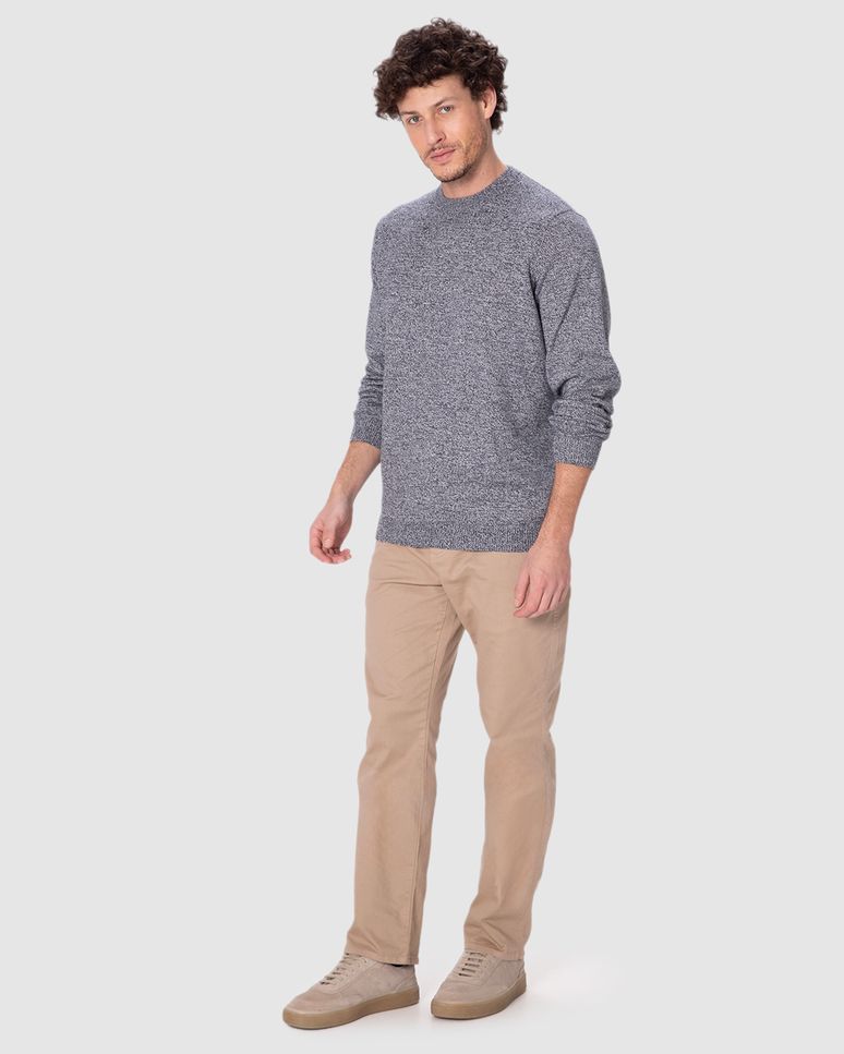 Suéter Masculino Degradê Manga Longa Em Tricô