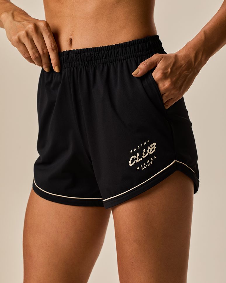 Shorts Esportivo Feminino Runner Bolso Faca Estampa Racing Club Malwee Active