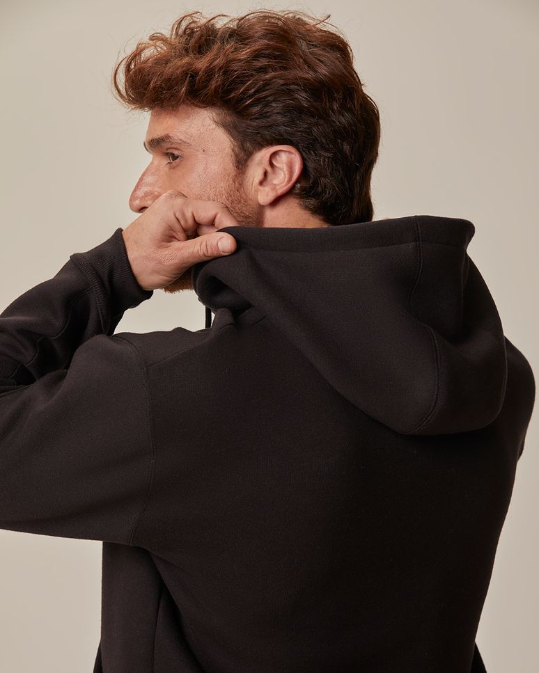 Jaqueta Masculina Abraço Com Capuz Em Moletom Comfy Touch Flanelado