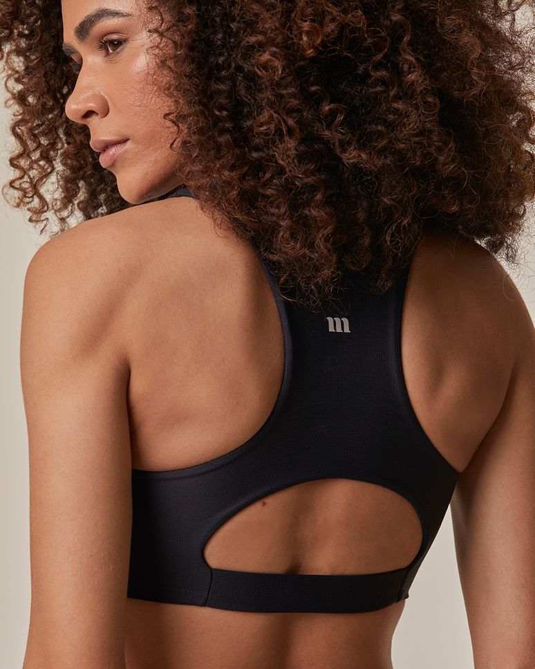 Top Halter Neck Esportivo Em Malha Texturizada Stretch Malwee Active