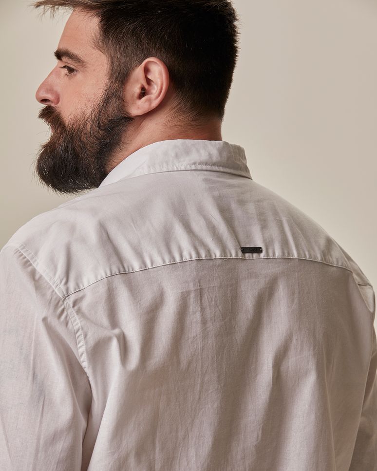 Camisa Básica Masculina Plus Size Em Tricoline