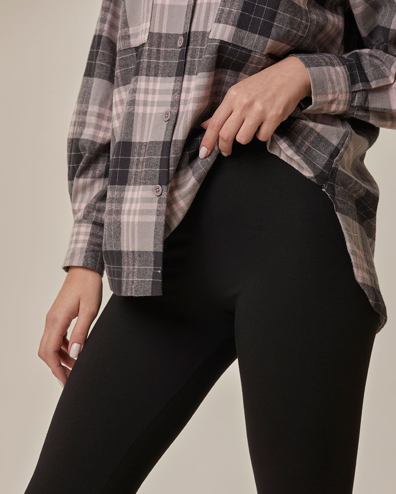 Calça Legging Básica Feminina Em Algodão