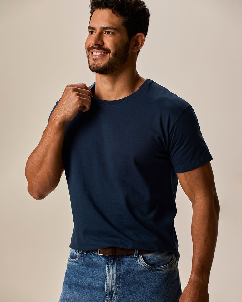 Camiseta Original Masculina Decote Redondo Em Algodão
