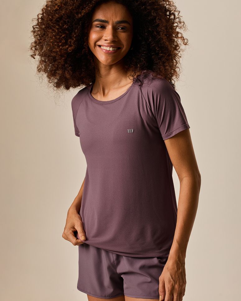 Blusa Esportiva Feminina Em Malha Poliamida Creponada Malwee Active