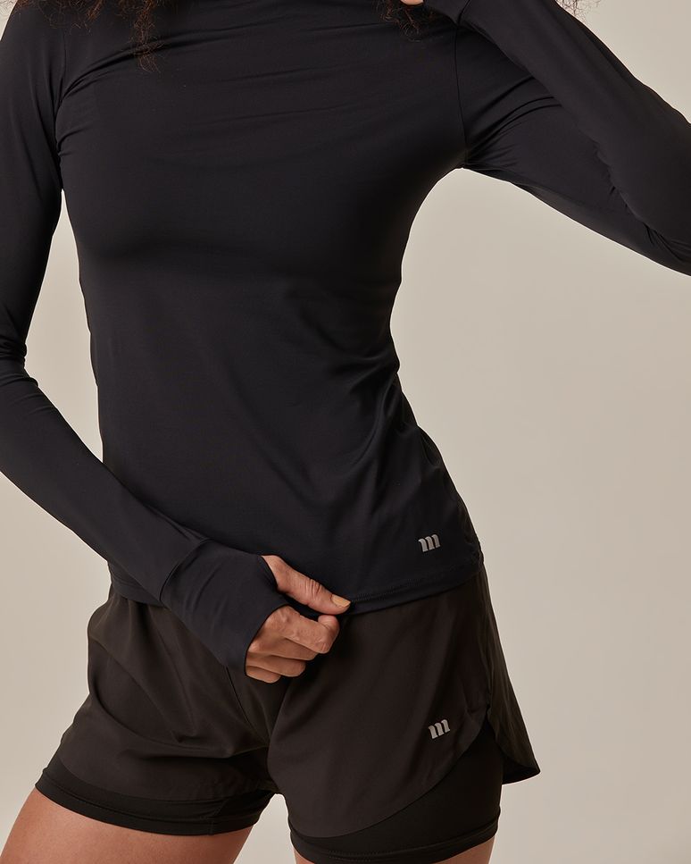 Blusa Esportiva Feminina Manga Com Abertura Para Dedo E Proteção UV50+ Malwee Active