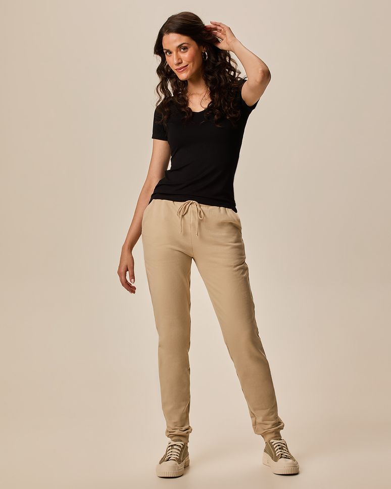 Blusa Básica Feminina Decote V Em Viscose Stretch