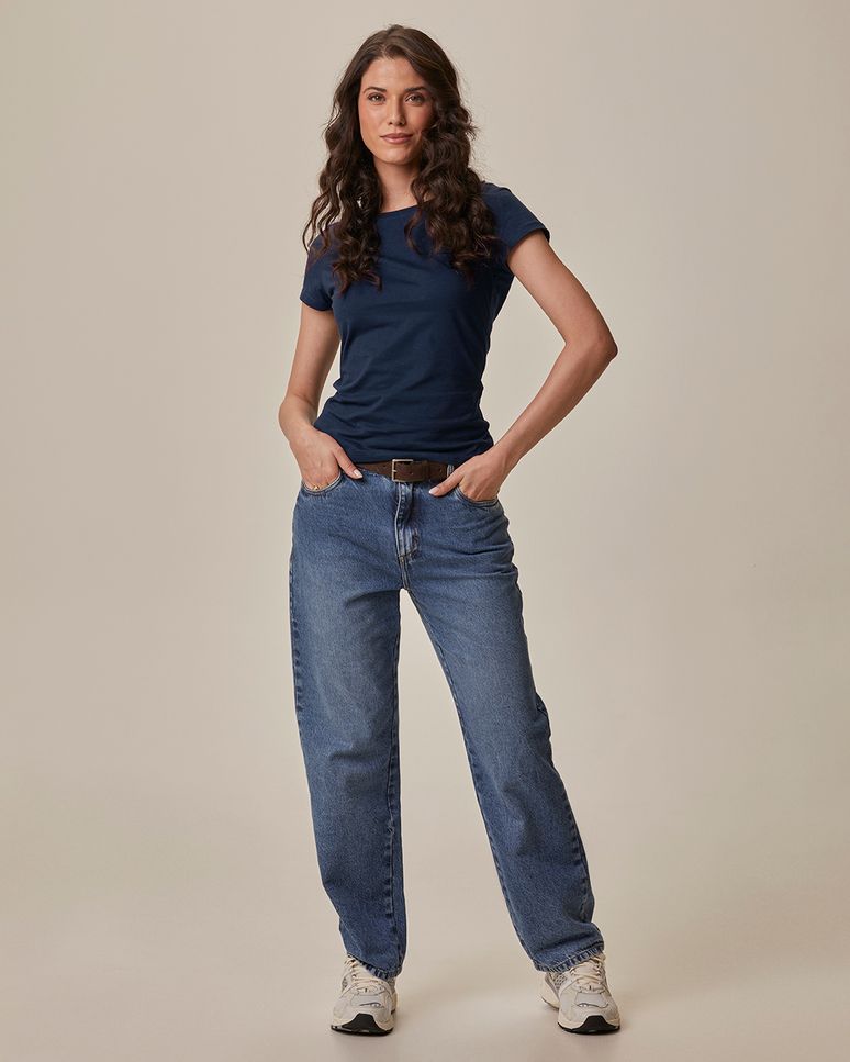 Blusa Básica Feminina Baby Look Em Algodão