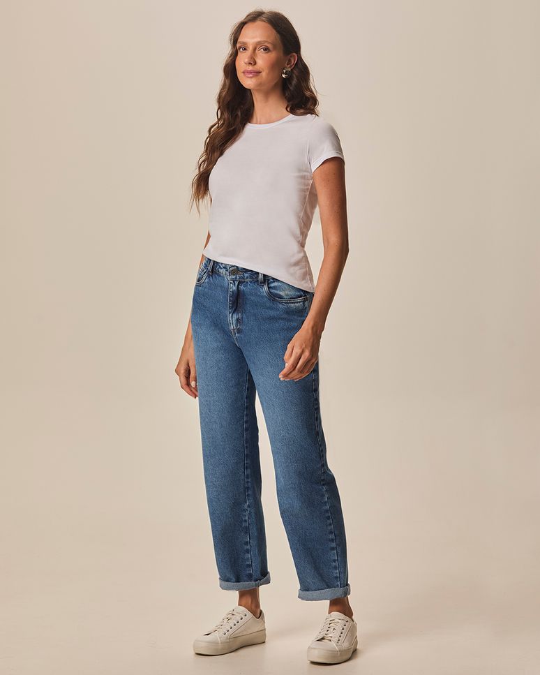 Blusa Básica Feminina Baby Look Em Algodão