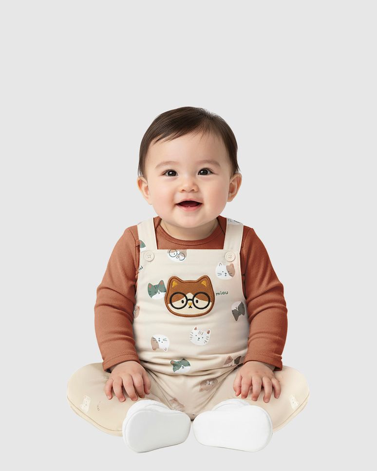 Conjunto Bebê Menino Body + Macacão Estampado Moletom Flanelado Malwee Kids