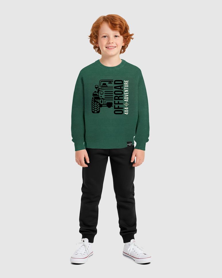 Conjunto Infantil Menino Offroad 4x4 Adventure Mescla Moletons Malwee Kids