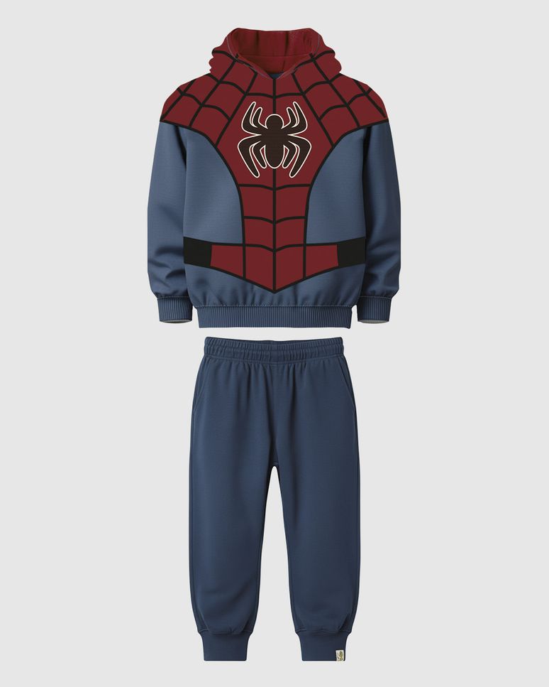 Conjunto Infantil Menino Blusão Spidey Homem-Aranha Em Moletom Malwee Kids