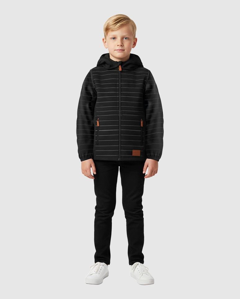 Jaqueta Infantil Menino Com Capuz Bolso Funcional Em Tafetá Malwee Kids