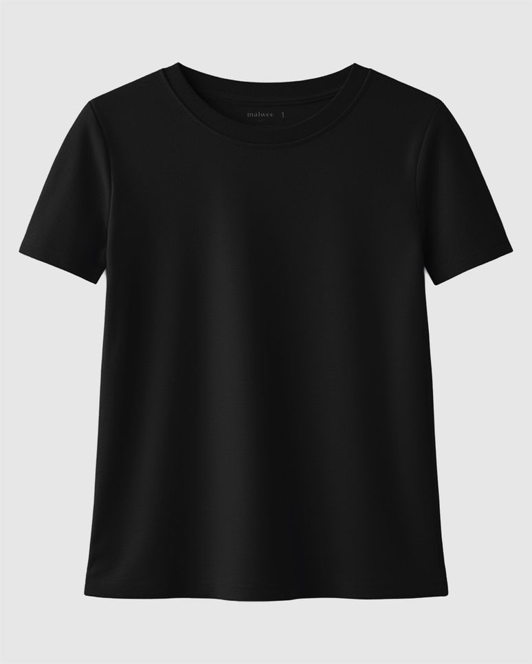 Blusa Infantil Menina Decote Redondo Em Algodão Malwee Kids