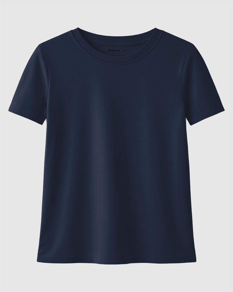 Blusa Infantil Menina Decote Redondo Em Algodão Malwee Kids