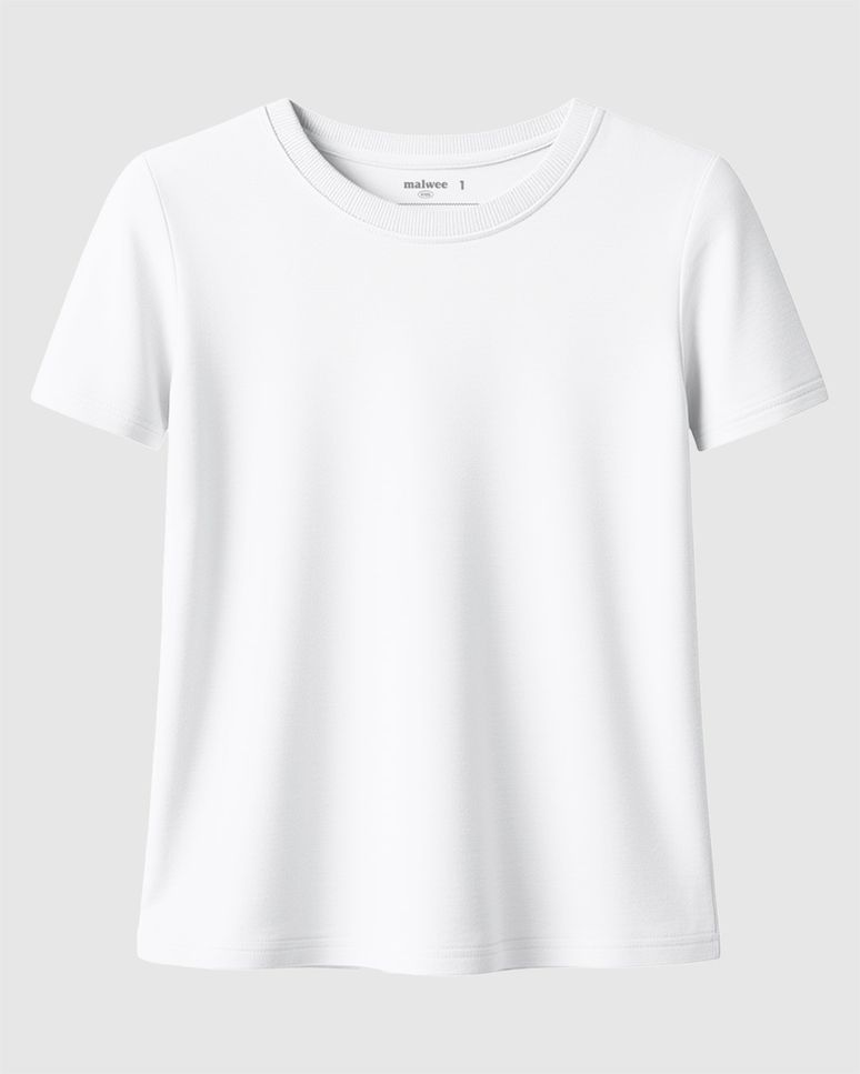 Blusa Infantil Menina Decote Redondo Em Algodão Malwee Kids