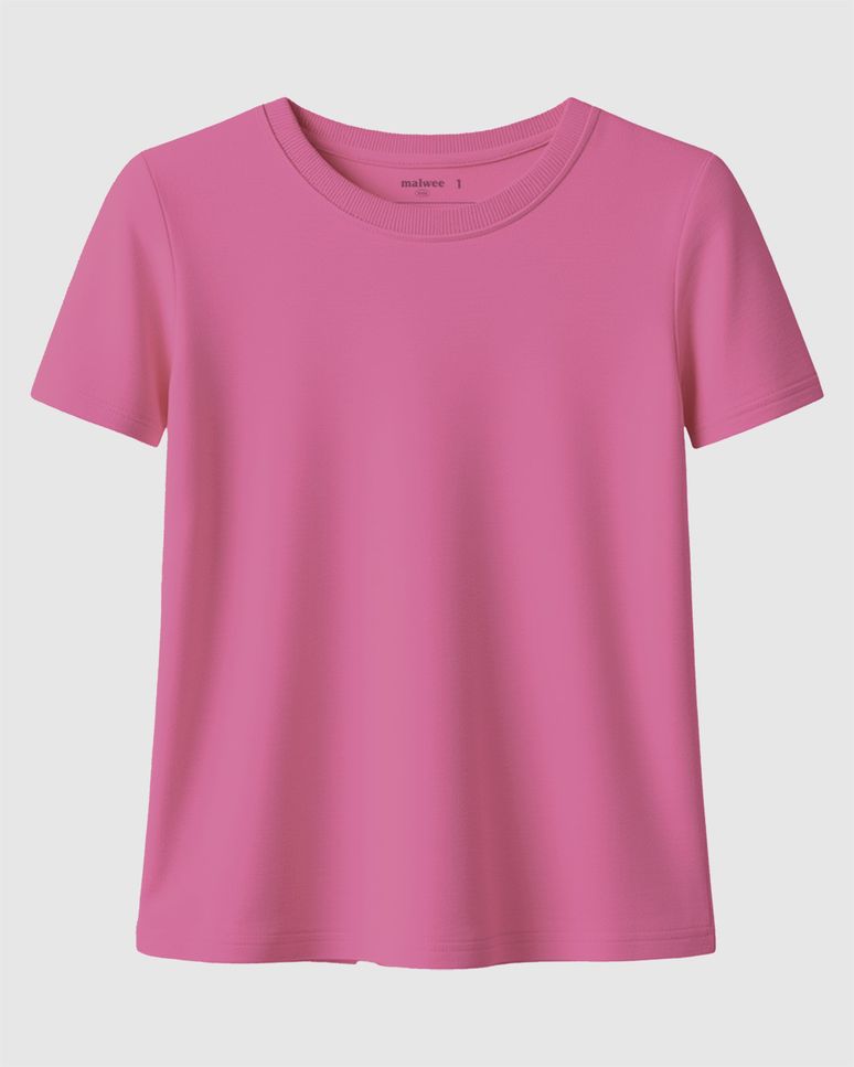 Blusa Infantil Menina Decote Redondo Em Algodão Malwee Kids