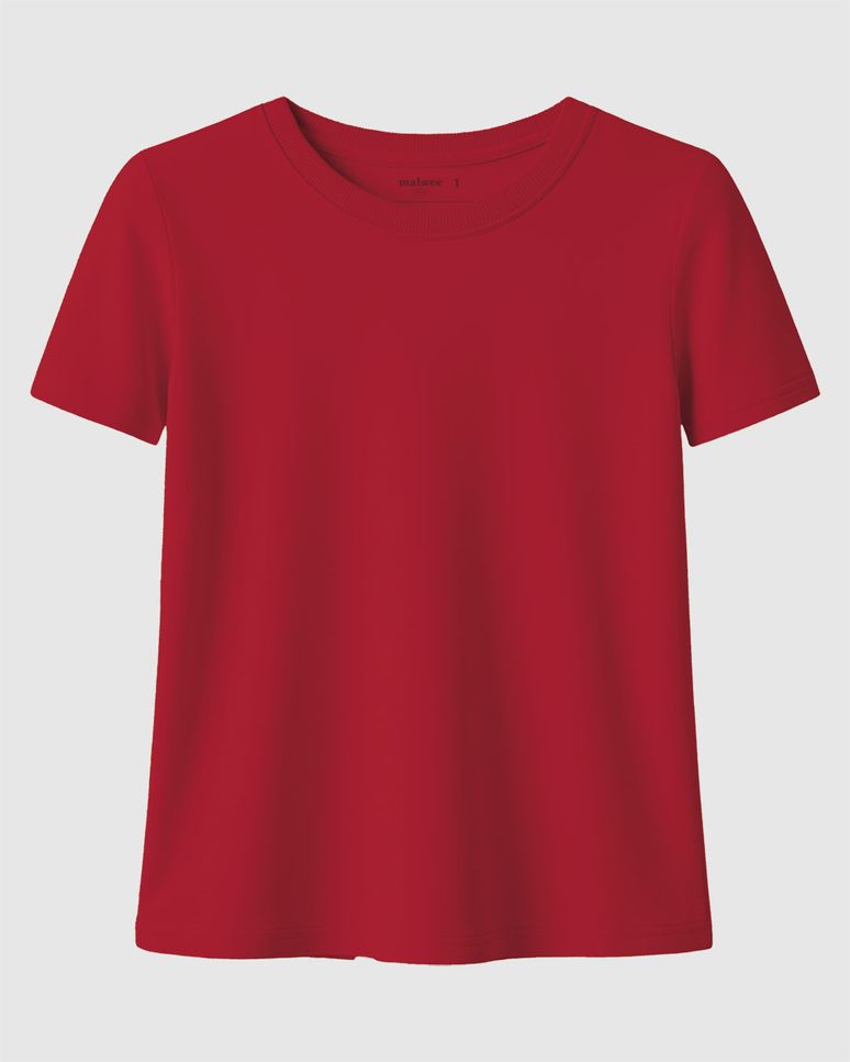 Blusa Infantil Menina Decote Redondo Em Algodão Malwee Kids