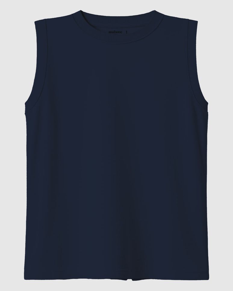 Regata Infantil Menino Decote Redondo Em Algodão Malwee Kids