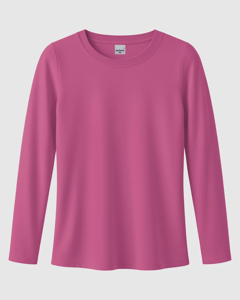 Blusa Infantil Menina Manga Longa Em Algodão Malwee Kids