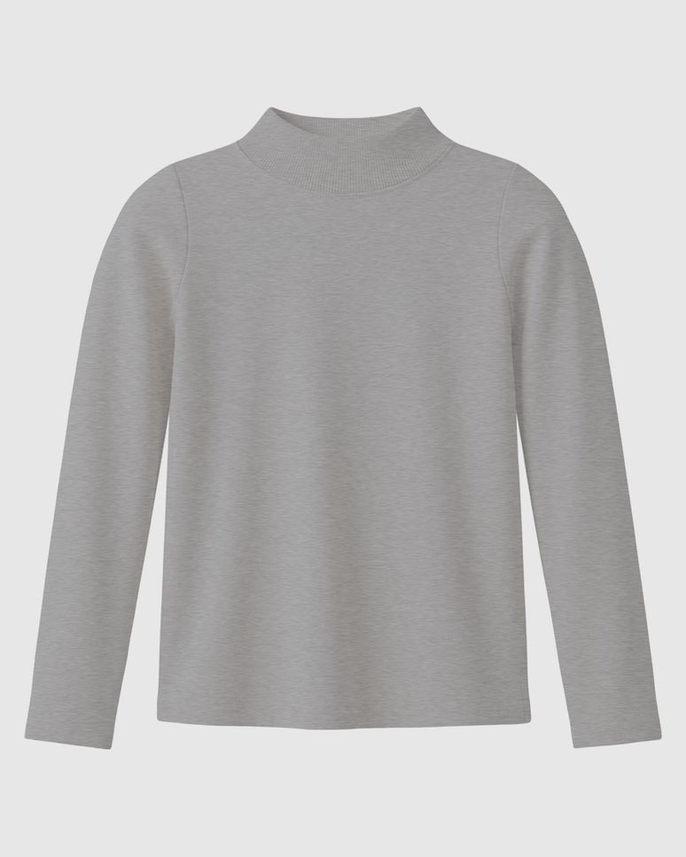 Blusa Infantil Menina Gola Alta Manga Longa Em Ribana Malwee Kids