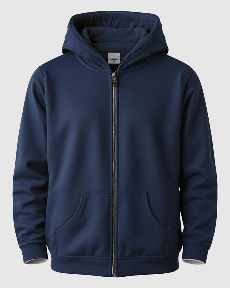 Jaqueta Infantil Unissex Com Capuz Em Moletom Flanelado Malwee Kids