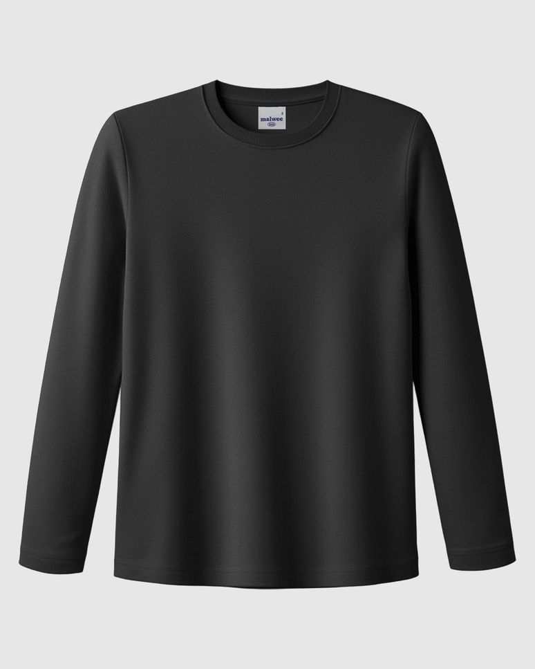 Camiseta Infantil Unissex Manga Longa Em Malha Flanelada Malwee Kids