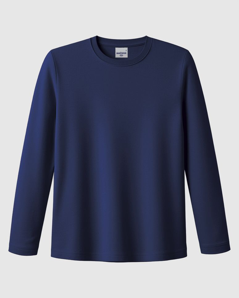 Camiseta Infantil Unissex Manga Longa Em Malha Flanelada Malwee Kids