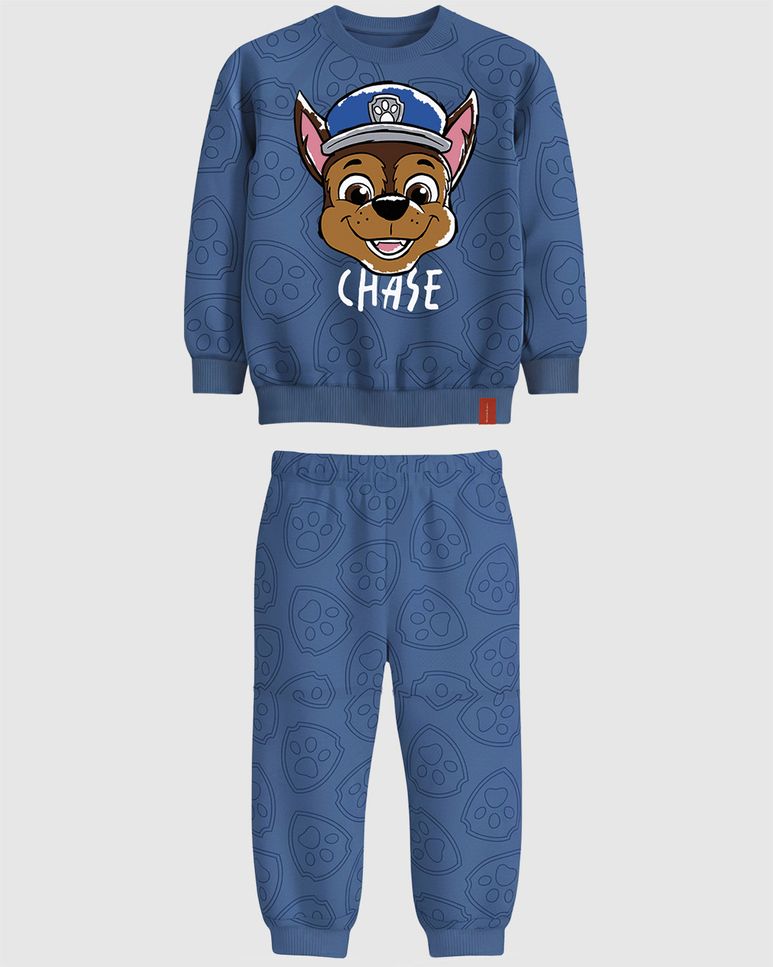 Conjunto Infantil Menino Personagens Patrulha Canina Em Moletinho Malwee Kids