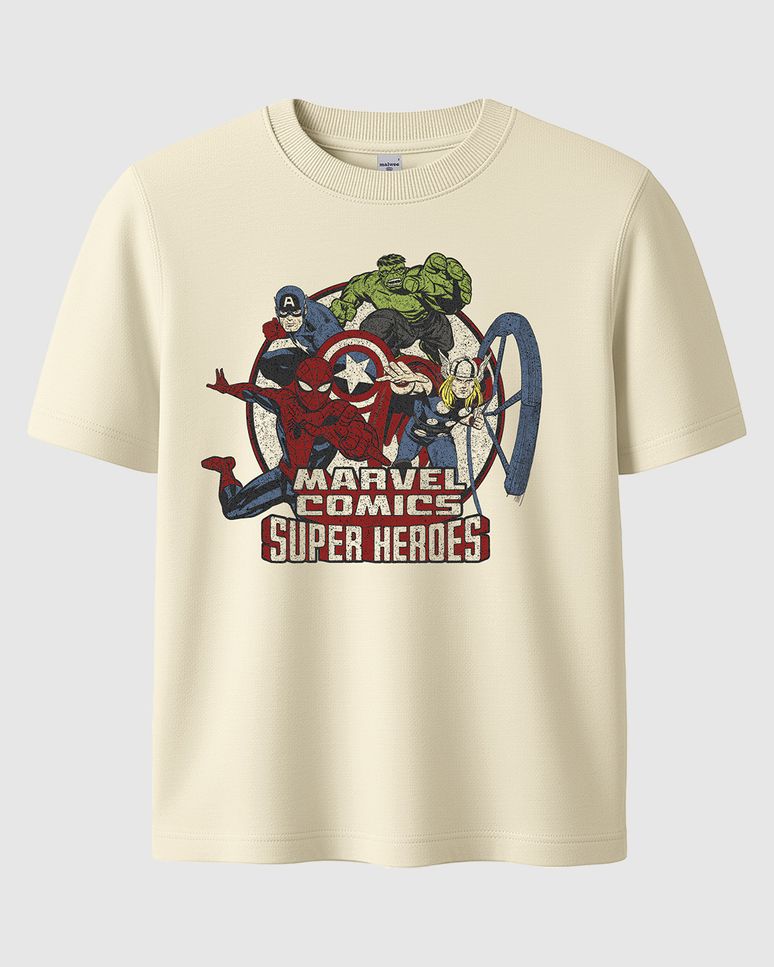 Camiseta Infantil Menino Marvel Comics Super Heroes Em Algodão Malwee Kids
