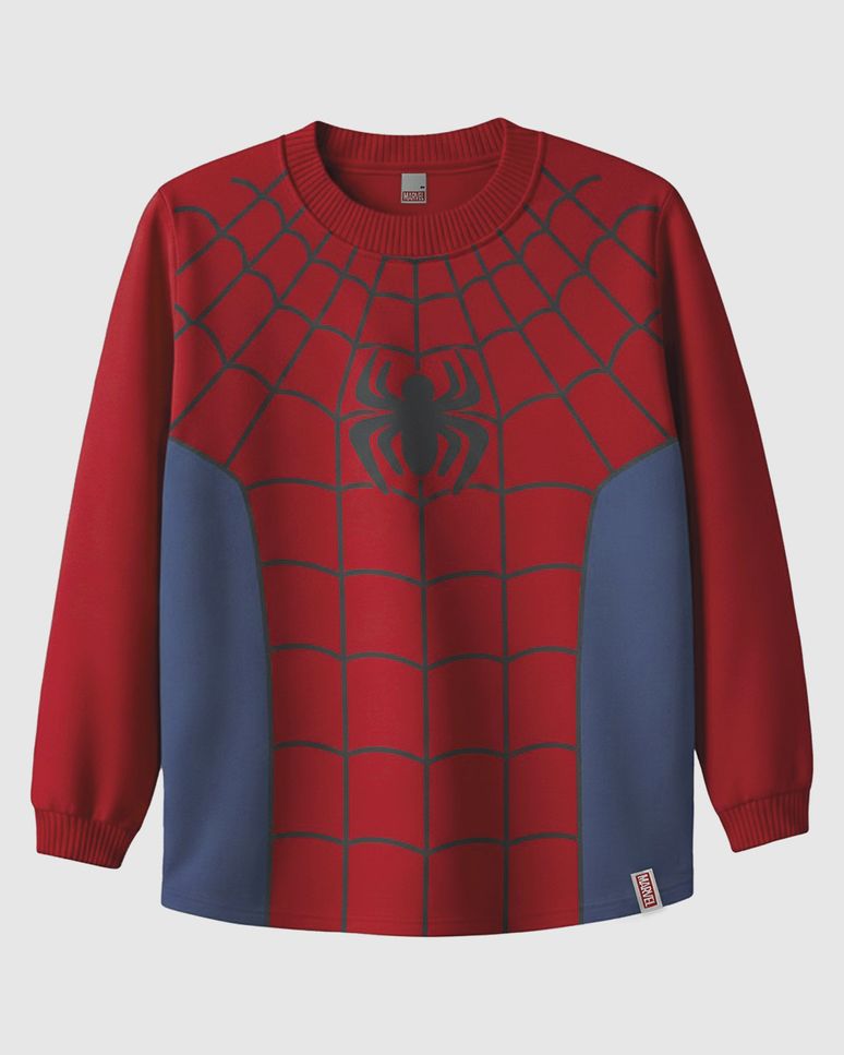 Camiseta Infantil Menino Manga Longa Spidey Homem-Aranha Malwee Kids