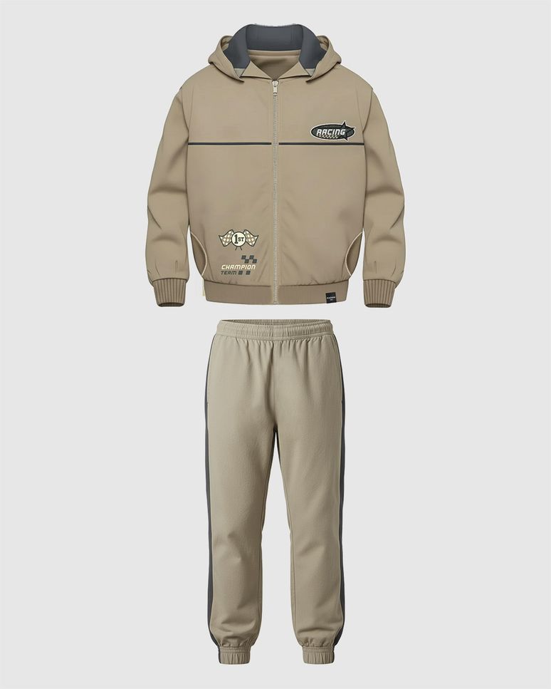 Conjunto Infantil Menino Jaqueta Capuz Forrado + Calça Em Moletinho Malwee Kids