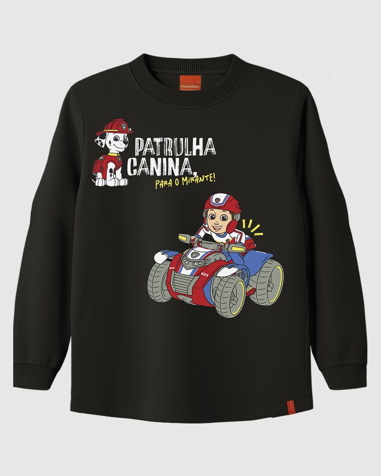 Camiseta Infantil Menino Manga Longa Personagens Patrulha Canina Malwee Kids