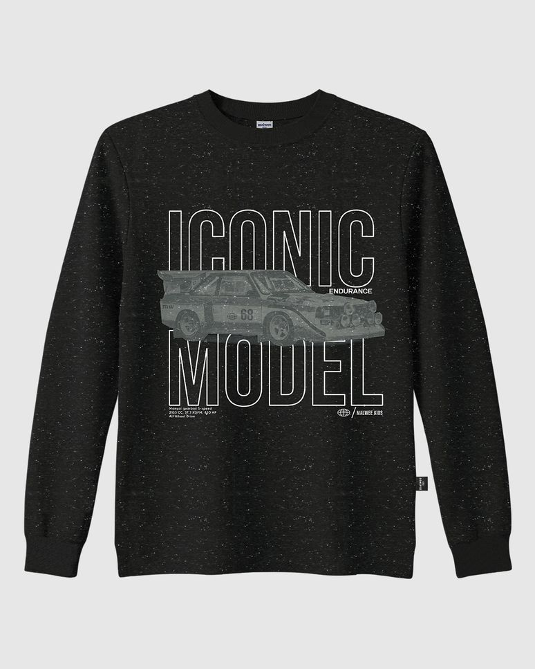 Camiseta Infantil Menino Manga Longa Iconic Model Em Malha Botonê Malwee Kids