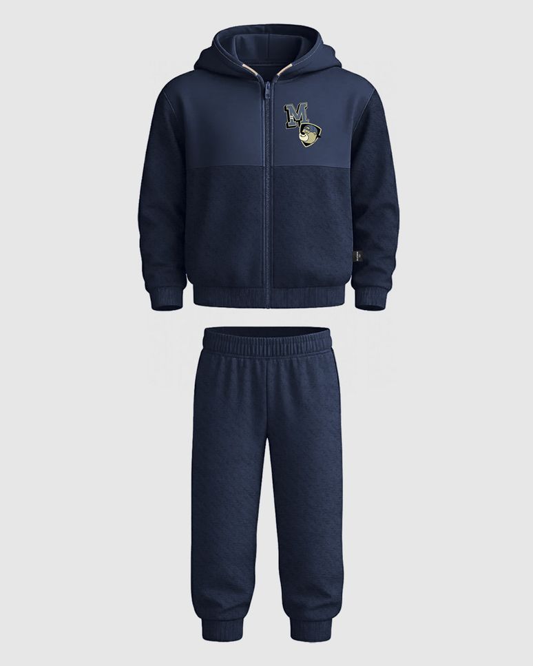 Conjunto Longo Infantil Em Moletom Diagonal Flanelado Malwee Kids