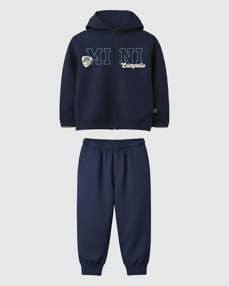 Conjunto Infantil Menino Jaqueta Mini Campeão Em Malha Térmica Malwee Kids