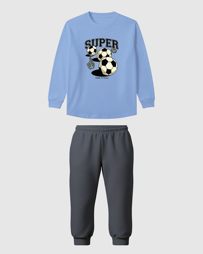 Conjunto Infantil Menino Camiseta Manga Longa Estampada E Calça Malwee Kids