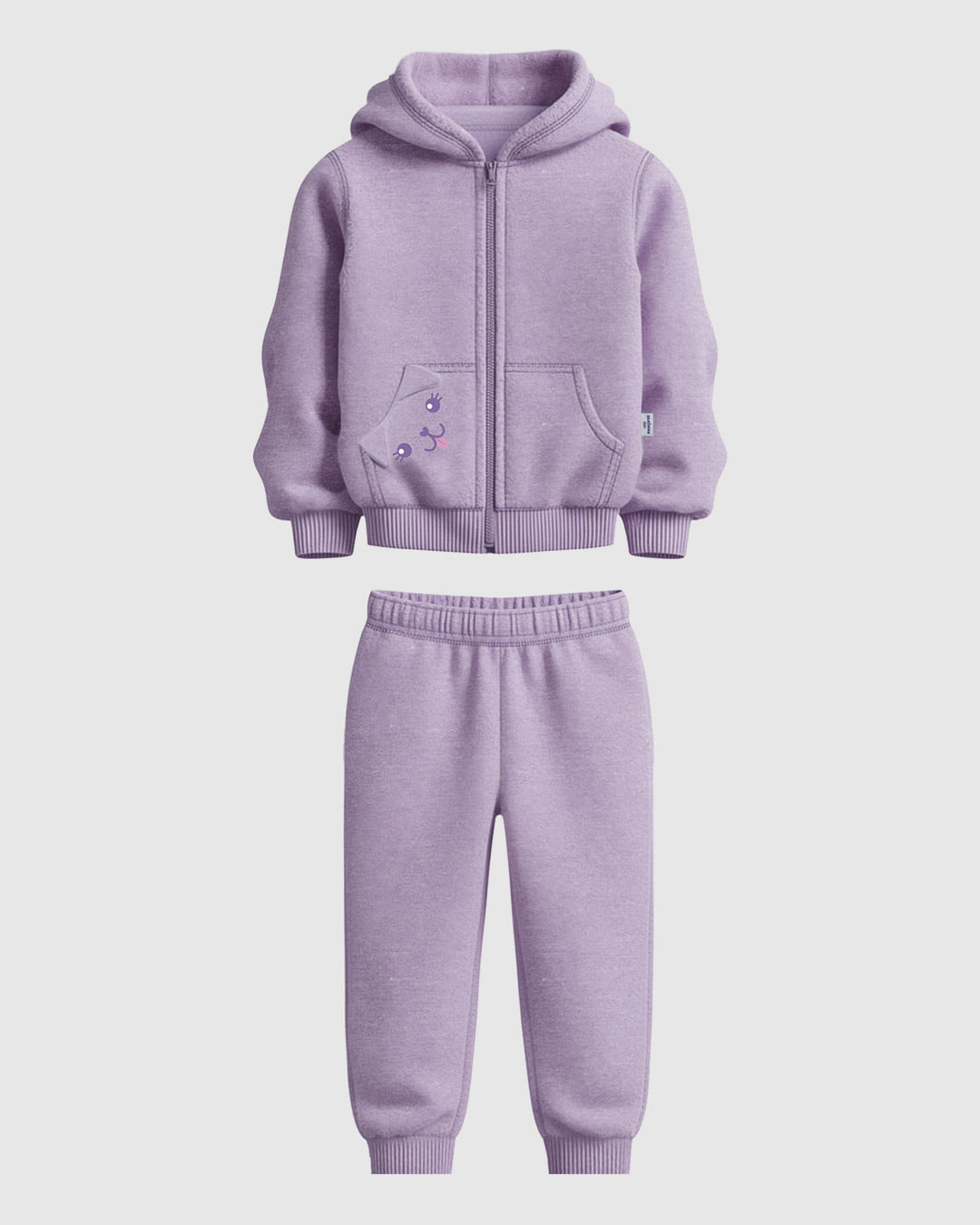 Conjunto Infantil Menina Jaqueta E Calça Em Moletom Mesclado Malwee ...