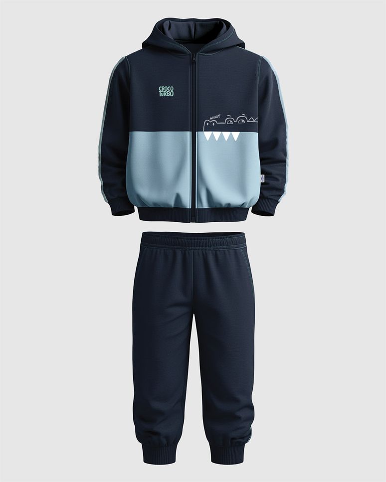 Conjunto Infantil Menino Jaqueta Com Estampa E Calça Em Moletom Malwee Kids