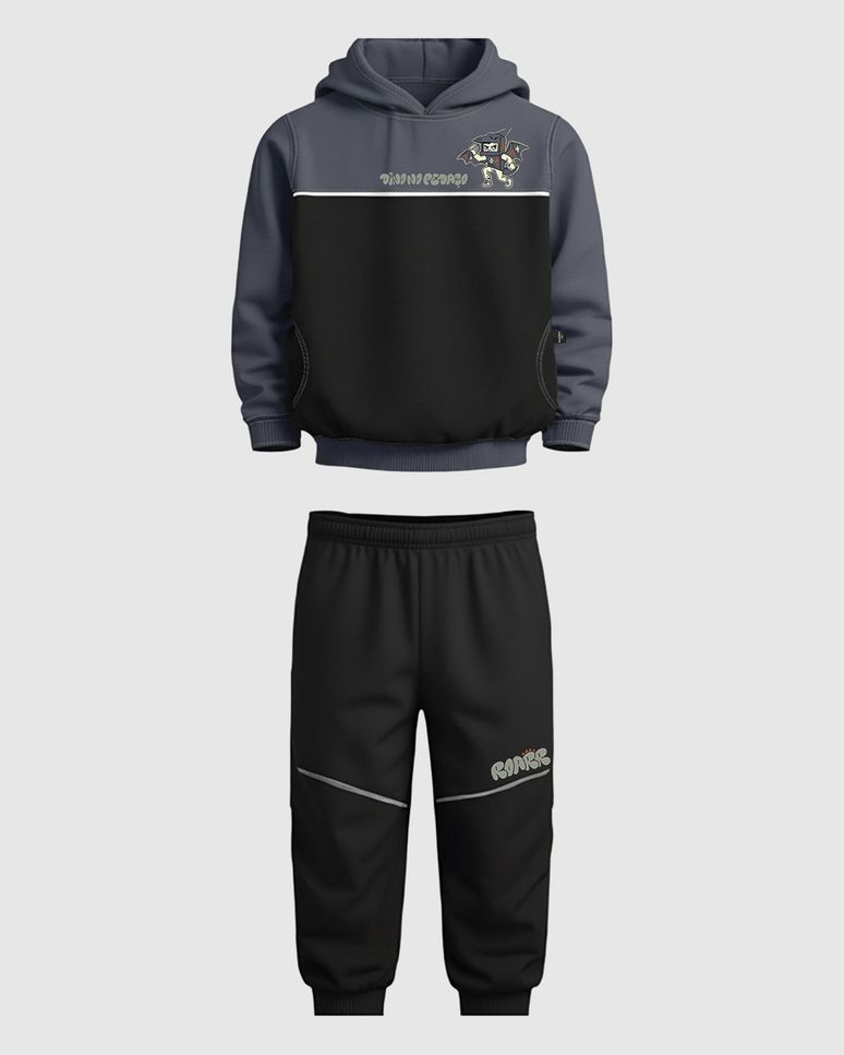 Conjunto Infantil Menino Blusão Bolso Funcional Em Moletinho Malwee Kids