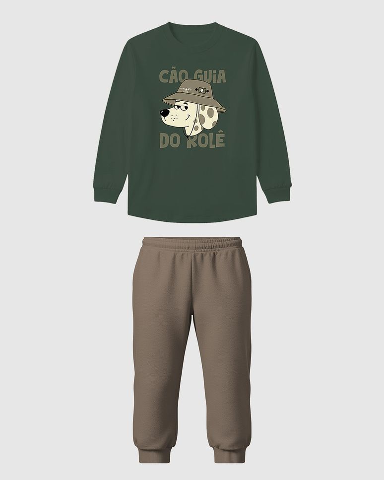 Conjunto Infantil Menino Camiseta Manga Longa Estampada E Calça Malwee Kids