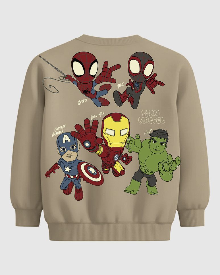 Conjunto Infantil Menino Blusão Avengers Estampa Frente E Costas Malwee Kids