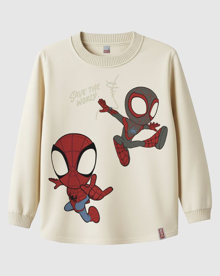 Camiseta Infantil Menino Manga Longa Spidey Homem-Aranha Malwee Kids