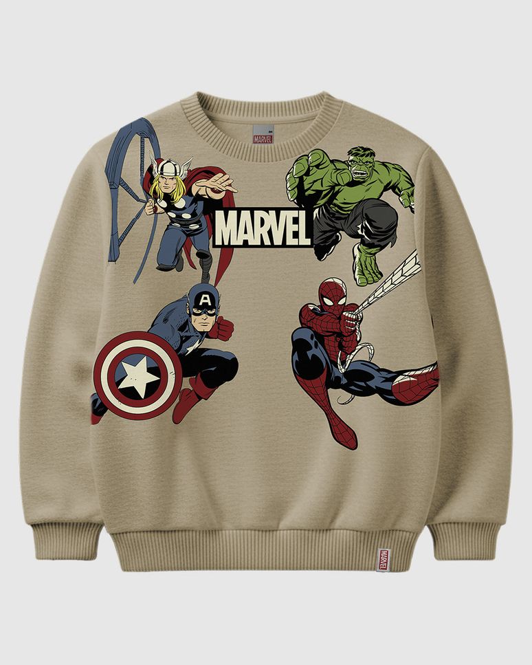 Blusão Infantil Menino Os Vingadores Em Moletom Flanelado Malwee Kids