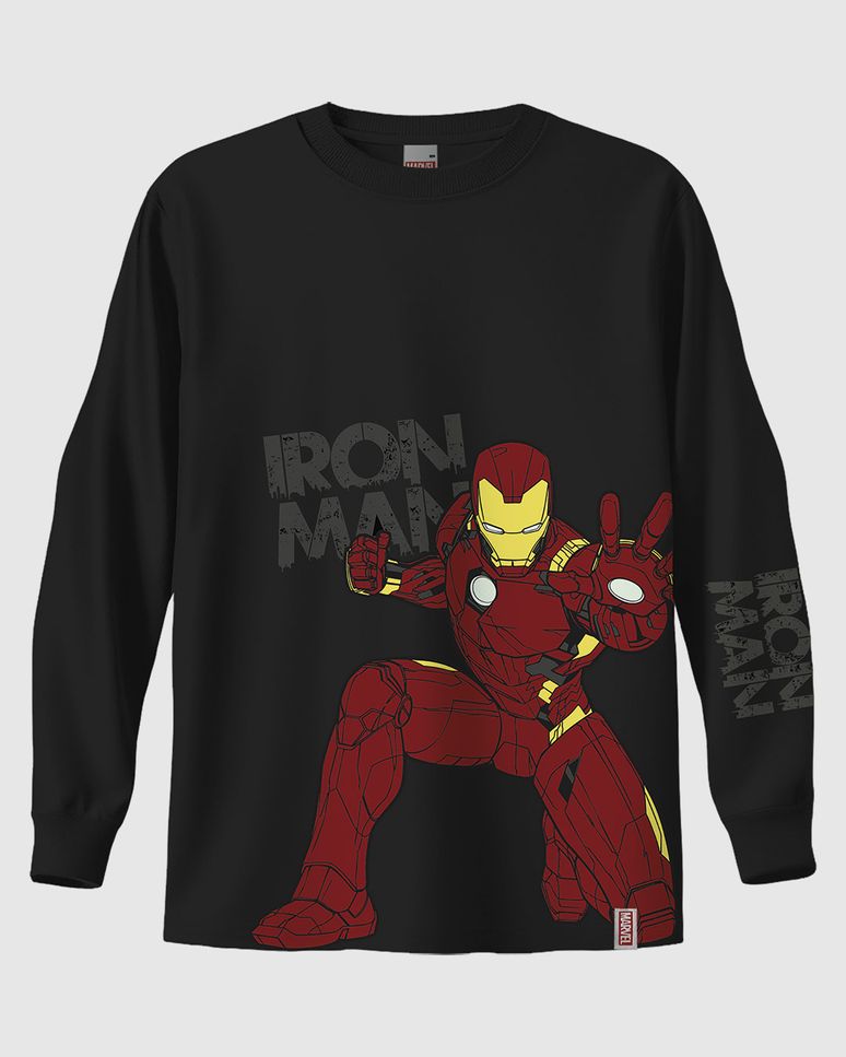 Camiseta Infantil Menino Manga Longa Os Vingadores Em Algodão Malwee Kids